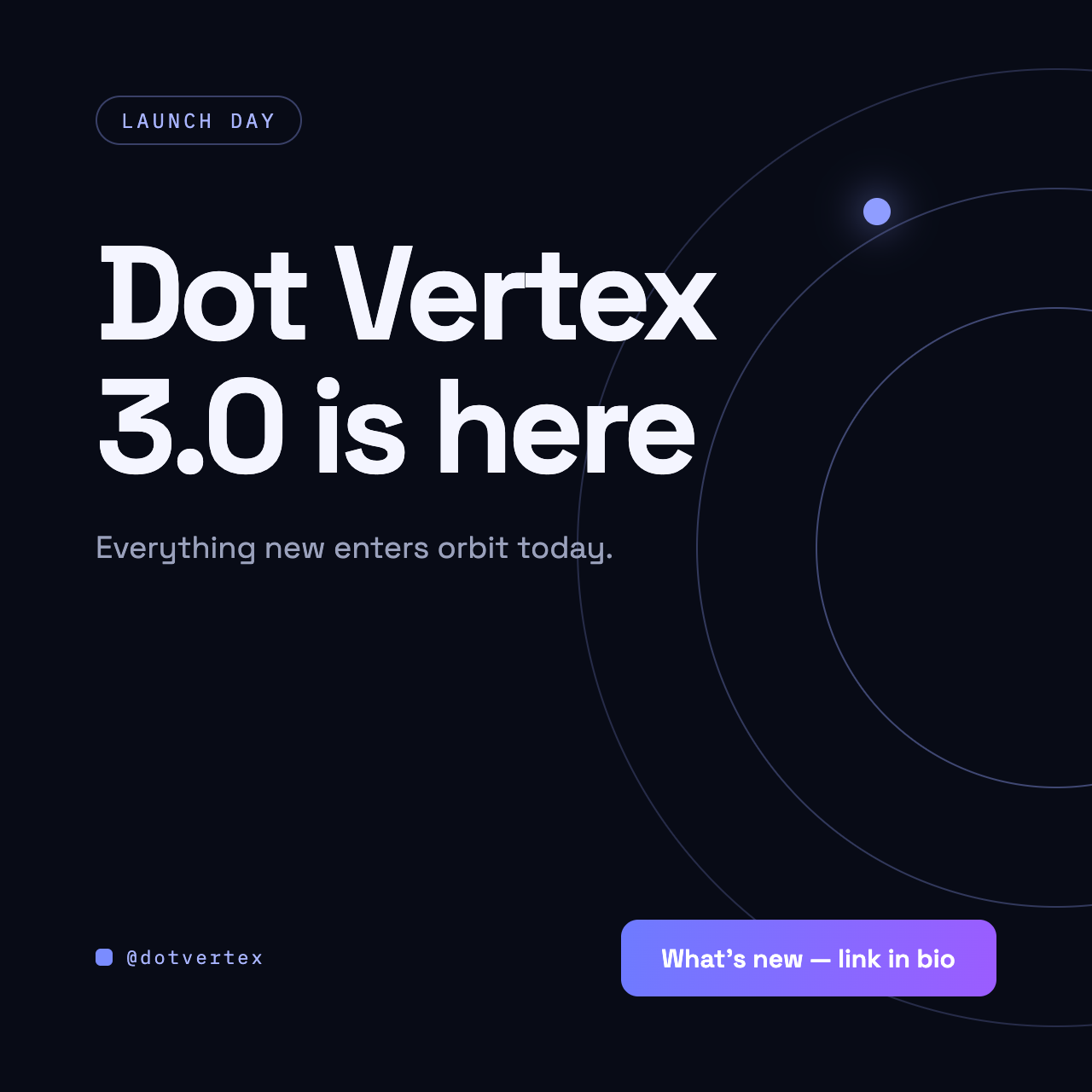 Announcement · Orbit — Announcement social media post design